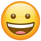Whatsapp design of the grinning face emoji verson:2.23.2.72