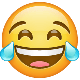 Whatsapp design of the face with tears of joy emoji verson:2.23.2.72