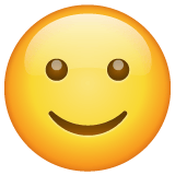 Whatsapp design of the slightly smiling face emoji verson:2.23.2.72