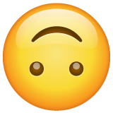 Whatsapp design of the upside-down face emoji verson:2.23.2.72