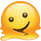 Whatsapp design of the melting face emoji verson:2.23.2.72