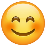 Whatsapp design of the smiling face with smiling eyes emoji verson:2.23.2.72