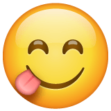 Whatsapp design of the face savoring food emoji verson:2.23.2.72