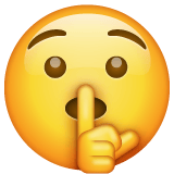 Whatsapp design of the shushing face emoji verson:2.23.2.72