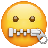 Whatsapp design of the zipper-mouth face emoji verson:2.23.2.72