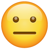 Whatsapp design of the neutral face emoji verson:2.23.2.72