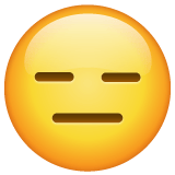 Whatsapp design of the expressionless face emoji verson:2.23.2.72