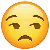 Whatsapp design of the unamused face emoji verson:2.23.2.72