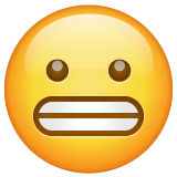 Whatsapp design of the grimacing face emoji verson:2.23.2.72