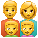 Whatsapp design of the family: man woman boy boy emoji verson:2.23.2.72