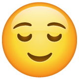Whatsapp design of the relieved face emoji verson:2.23.2.72