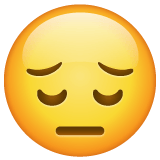 Whatsapp design of the pensive face emoji verson:2.23.2.72