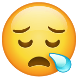 Whatsapp design of the sleepy face emoji verson:2.23.2.72