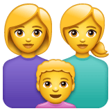 Whatsapp design of the family: woman woman boy emoji verson:2.23.2.72