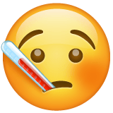 Whatsapp design of the face with thermometer emoji verson:2.23.2.72