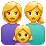 Whatsapp design of the family: woman woman girl emoji verson:2.23.2.72