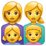 Whatsapp design of the family: woman woman girl boy emoji verson:2.23.2.72