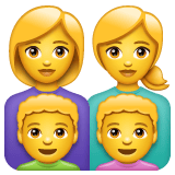 Whatsapp design of the family: woman woman boy boy emoji verson:2.23.2.72