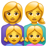 Whatsapp design of the family: woman woman girl girl emoji verson:2.23.2.72
