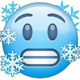 Whatsapp design of the cold face emoji verson:2.23.2.72