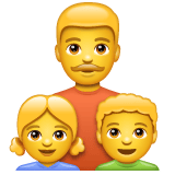 Whatsapp design of the family: man girl boy emoji verson:2.23.2.72