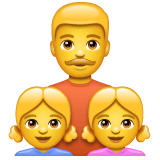 Whatsapp design of the family: man girl girl emoji verson:2.23.2.72
