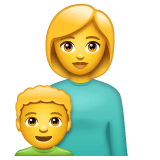 Whatsapp design of the family: woman boy emoji verson:2.23.2.72