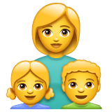 Whatsapp design of the family: woman girl boy emoji verson:2.23.2.72
