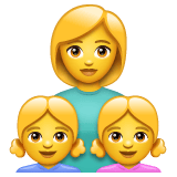 Whatsapp design of the family: woman girl girl emoji verson:2.23.2.72