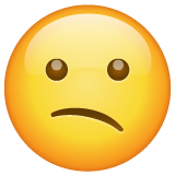 Whatsapp design of the confused face emoji verson:2.23.2.72