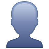 Whatsapp design of the bust in silhouette emoji verson:2.23.2.72