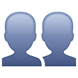 Whatsapp design of the busts in silhouette emoji verson:2.23.2.72