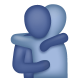 Whatsapp design of the people hugging emoji verson:2.23.2.72