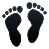 Whatsapp design of the footprints emoji verson:2.23.2.72