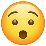 Whatsapp design of the hushed face emoji verson:2.23.2.72