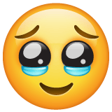 Whatsapp design of the face holding back tears emoji verson:2.23.2.72