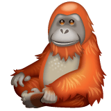 Whatsapp design of the orangutan emoji verson:2.23.2.72