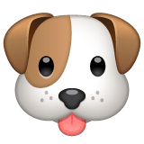 Whatsapp design of the dog face emoji verson:2.23.2.72