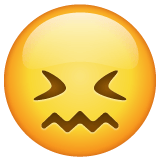 Whatsapp design of the confounded face emoji verson:2.23.2.72