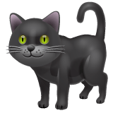 Whatsapp design of the black cat emoji verson:2.23.2.72