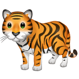 Whatsapp design of the tiger emoji verson:2.23.2.72