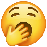 Whatsapp design of the yawning face emoji verson:2.23.2.72