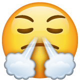 Whatsapp design of the face with steam from nose emoji verson:2.23.2.72