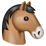 Whatsapp design of the horse face emoji verson:2.23.2.72