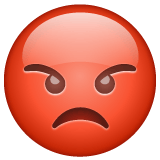 Whatsapp design of the enraged face emoji verson:2.23.2.72