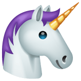Whatsapp design of the unicorn emoji verson:2.23.2.72