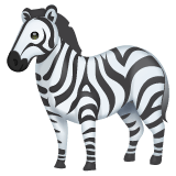 Whatsapp design of the zebra emoji verson:2.23.2.72