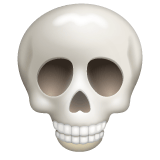Whatsapp design of the skull emoji verson:2.23.2.72