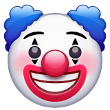 Whatsapp Whatsapp design of the clown face emoji verson:2.23.2.72