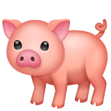 Whatsapp design of the pig emoji verson:2.23.2.72